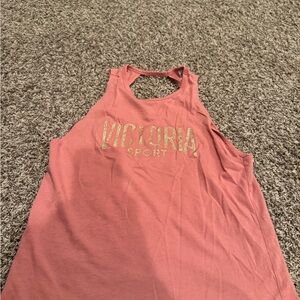 Victoria's Secret Pink Tank Top with Gold Print